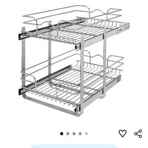 Rev A Shelf 2 Tier Kitchen Cabinet Pantry Drawer Organizer Slide Out 15x22 NIB